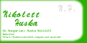 nikolett huska business card